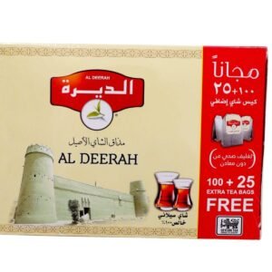 شاي الديرة 100+25 كيس علاقي اسود