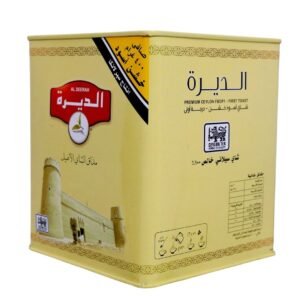 شاي الديرة 400 جرام ورق اسود علبه معدنيه