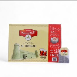 شاي الديرة 100+25 كيس علاقي اسود